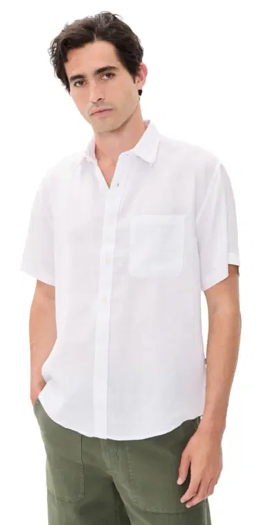 NN07 Deon Linen Shirt White | Thumbnail 1 NN07 Deon Linen Shirt White | Thumbnail 1
