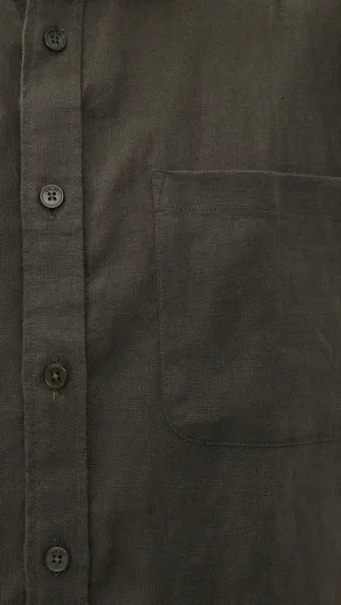 NN07 Deon Linen Shirt Dark Army | Thumbnail 6 NN07 Deon Linen Shirt Dark Army | Thumbnail 6