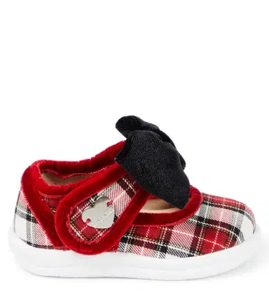 Monnalisa Baby bow-detail tartan booties | Thumbnail 2 Monnalisa Baby bow-detail tartan booties | Thumbnail 2
