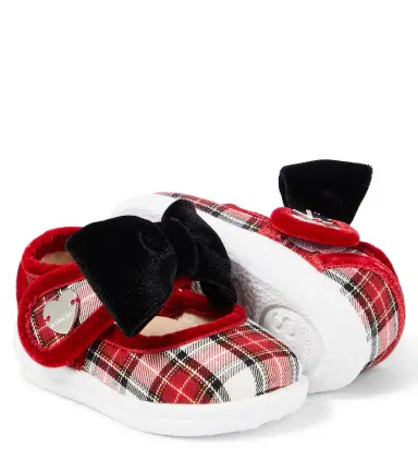 Monnalisa Baby bow-detail tartan booties | Thumbnail 3 Monnalisa Baby bow-detail tartan booties | Thumbnail 3