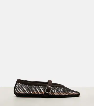 Alaïa Alaïa Suede-trimmed mesh ballet flats | Thumbnail 2 Alaïa Alaïa Suede-trimmed mesh ballet flats | Thumbnail 2