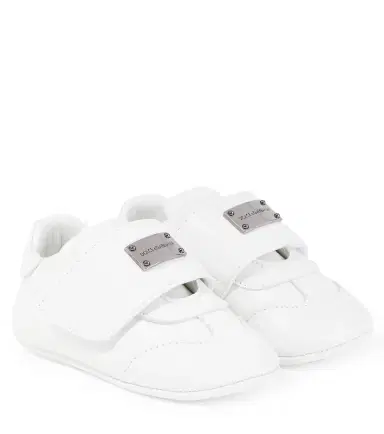 Dolce & Gabbana Kids Baby logo leather sneakers | Thumbnail 1 Dolce & Gabbana Kids Baby logo leather sneakers | Thumbnail 1