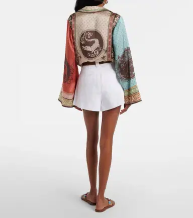 Frame The Structural pleated denim shorts | Thumbnail 3 Frame The Structural pleated denim shorts | Thumbnail 3