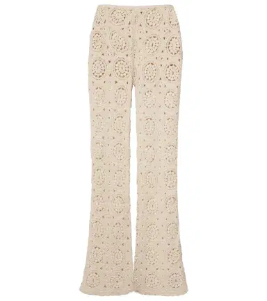 Frame The Crochet cotton wide-leg pants | Thumbnail 1 Frame The Crochet cotton wide-leg pants | Thumbnail 1