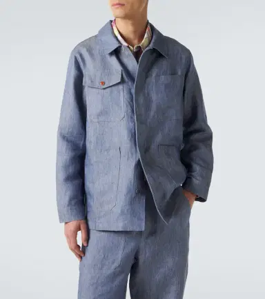God’s True Cashmere Linen denim jacket with carnelian | Thumbnail 2 God’s True Cashmere Linen denim jacket with carnelian | Thumbnail 2