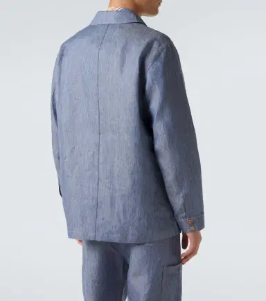 God’s True Cashmere Linen denim jacket with carnelian | Thumbnail 5 God’s True Cashmere Linen denim jacket with carnelian | Thumbnail 5