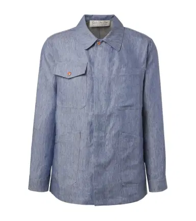 God’s True Cashmere Linen denim jacket with carnelian | Thumbnail 1 God’s True Cashmere Linen denim jacket with carnelian | Thumbnail 1