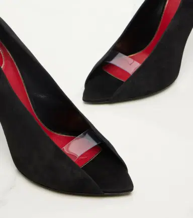Valentino Garavani Révélé suede peep-toe pumps | Thumbnail 3 Valentino Garavani Révélé suede peep-toe pumps | Thumbnail 3