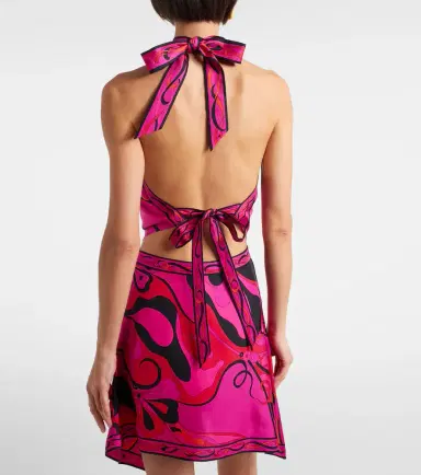 PUCCI Orchidee halterneck silk twill top | Thumbnail 4 PUCCI Orchidee halterneck silk twill top | Thumbnail 4