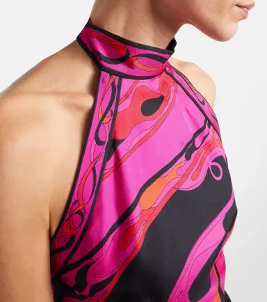 PUCCI Orchidee halterneck silk twill top | Thumbnail 5 PUCCI Orchidee halterneck silk twill top | Thumbnail 5