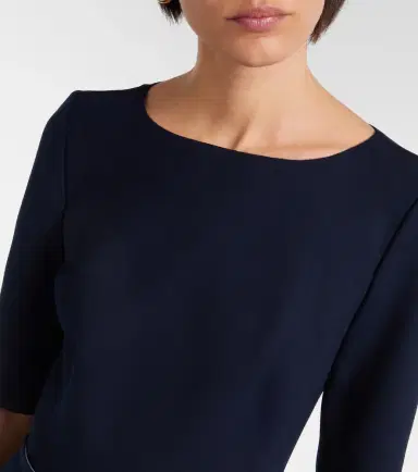 Oscar de la Renta Belted wool-blend midi dress | Thumbnail 3 Oscar de la Renta Belted wool-blend midi dress | Thumbnail 3