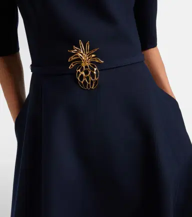 Oscar de la Renta Belted wool-blend midi dress | Thumbnail 5 Oscar de la Renta Belted wool-blend midi dress | Thumbnail 5