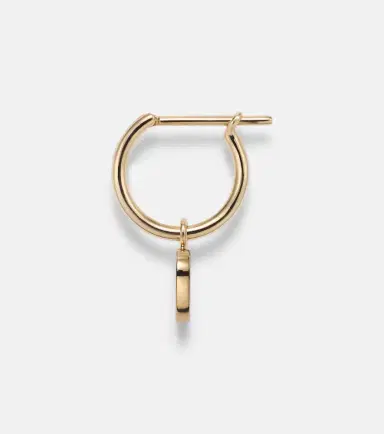 Sophie Bille Brahe Lettre De Mini Caur 18kt gold single hoop earring with diamonds | Thumbnail 5 Sophie Bille Brahe Lettre De Mini Caur 18kt gold single hoop earring with diamonds | Thumbnail 5