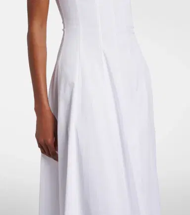 Staud Wells cotton poplin midi dress | Thumbnail 2 Staud Wells cotton poplin midi dress | Thumbnail 2
