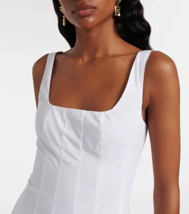 Staud Wells cotton poplin midi dress | Thumbnail 3 Staud Wells cotton poplin midi dress | Thumbnail 3