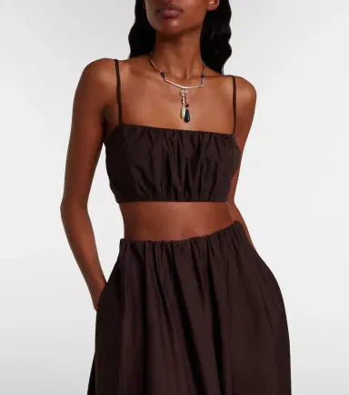 Staud Fiore cotton crop top | Thumbnail 5 Staud Fiore cotton crop top | Thumbnail 5
