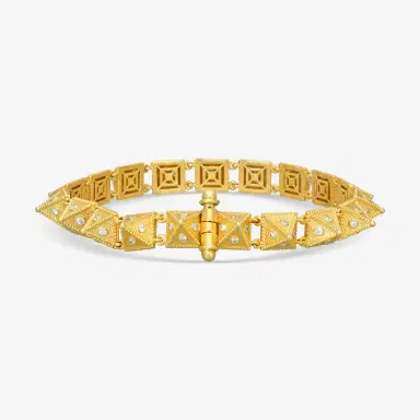 Cosibelli and Company Cosibelli Queen 18K Yellow Gold Classic Geometric Diamond Link Bracelet by The Solist | Thumbnail 3 Cosibelli and Company Cosibelli Queen 18K Yellow Gold Classic Geometric Diamond Link Bracelet by The Solist | Thumbnail 3