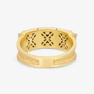 Cosibelli and Company Cosibelli Queen 18K Yellow Gold Classic Geometric Diamond Ring Sz. 8 by The Solist | Thumbnail 3 Cosibelli and Company Cosibelli Queen 18K Yellow Gold Classic Geometric Diamond Ring Sz. 8 by The Solist | Thumbnail 3
