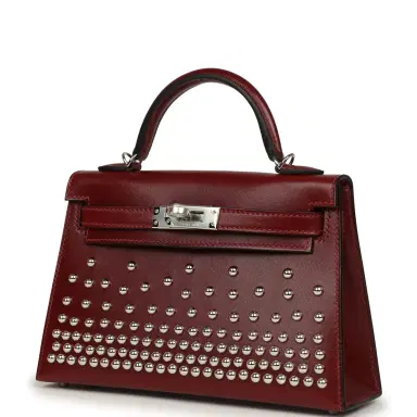 HERMÈS Hermes Kelly Sellier 20 Clouté Rouge H Box Palladium Hardware | Thumbnail 5 HERMÈS Hermes Kelly Sellier 20 Clouté Rouge H Box Palladium Hardware | Thumbnail 5