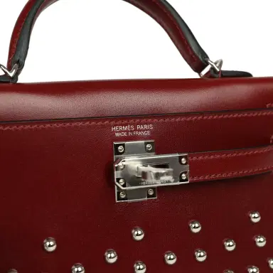 HERMÈS Hermes Kelly Sellier 20 Clouté Rouge H Box Palladium Hardware | Thumbnail 7 HERMÈS Hermes Kelly Sellier 20 Clouté Rouge H Box Palladium Hardware | Thumbnail 7