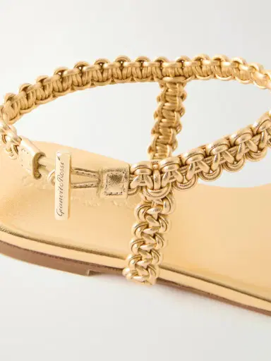 Gianvito Rossi 5 Braided Metallic Leather Thong Sandals | Thumbnail 5 Gianvito Rossi 5 Braided Metallic Leather Thong Sandals | Thumbnail 5