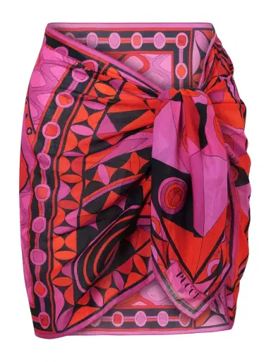 PUCCI Printed Self-tie Cotton Pareo | Thumbnail 1 PUCCI Printed Self-tie Cotton Pareo | Thumbnail 1