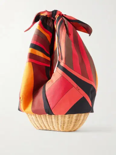 PUCCI Picnic Embellished Bamboo-trimmed Silk-twill Clutch | Thumbnail 4 PUCCI Picnic Embellished Bamboo-trimmed Silk-twill Clutch | Thumbnail 4