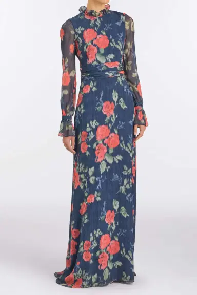 Markarian Adelaide Red Bloom Chiffon Gown | Thumbnail 2 Markarian Adelaide Red Bloom Chiffon Gown | Thumbnail 2