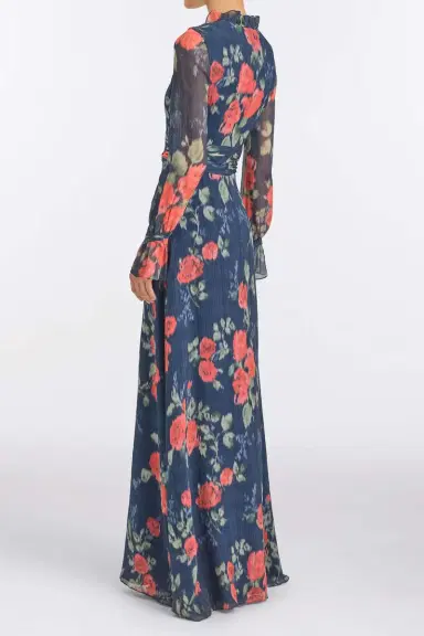 Markarian Adelaide Red Bloom Chiffon Gown | Thumbnail 4 Markarian Adelaide Red Bloom Chiffon Gown | Thumbnail 4