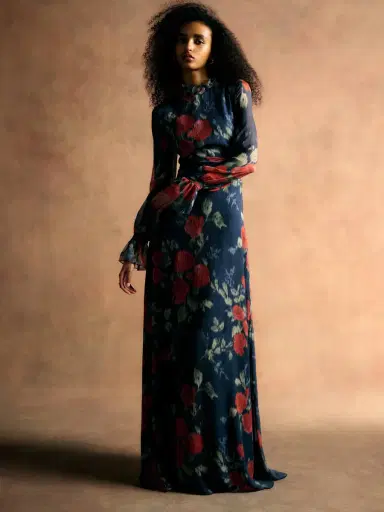 Markarian Adelaide Red Bloom Chiffon Gown | Thumbnail 7 Markarian Adelaide Red Bloom Chiffon Gown | Thumbnail 7