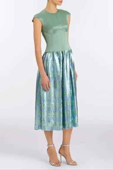 Markarian Aloe Gingham Sequin Drop Waist Dress | Thumbnail 4 Markarian Aloe Gingham Sequin Drop Waist Dress | Thumbnail 4