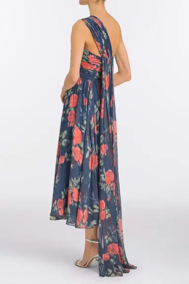 Markarian Erica Red Bloom Chiffon Midi Dress | Thumbnail 4 Markarian Erica Red Bloom Chiffon Midi Dress | Thumbnail 4