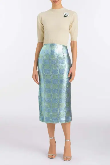 Markarian Lucida Gingham Sequin Skirt | Thumbnail 2 Markarian Lucida Gingham Sequin Skirt | Thumbnail 2