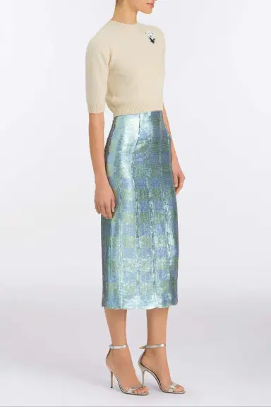 Markarian Lucida Gingham Sequin Skirt | Thumbnail 3 Markarian Lucida Gingham Sequin Skirt | Thumbnail 3