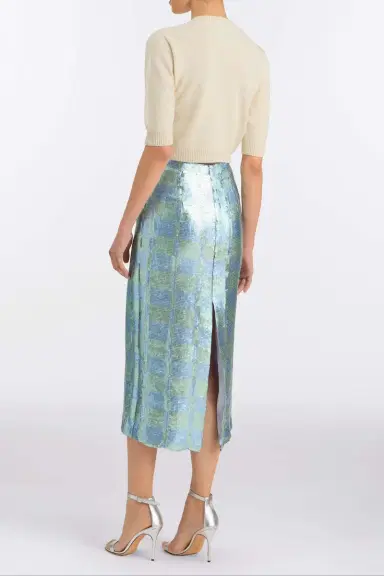 Markarian Lucida Gingham Sequin Skirt | Thumbnail 4 Markarian Lucida Gingham Sequin Skirt | Thumbnail 4