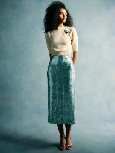 Markarian Lucida Gingham Sequin Skirt | Thumbnail 7 Markarian Lucida Gingham Sequin Skirt | Thumbnail 7