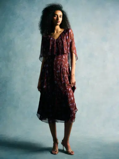 Markarian Marina Maroon Midi Dress | Thumbnail 7 Markarian Marina Maroon Midi Dress | Thumbnail 7