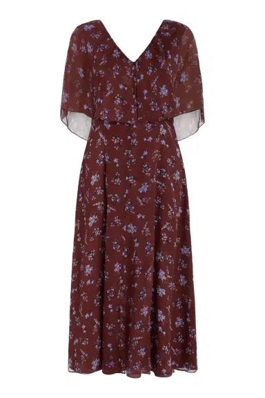 Markarian Marina Maroon Midi Dress | Thumbnail 1 Markarian Marina Maroon Midi Dress | Thumbnail 1