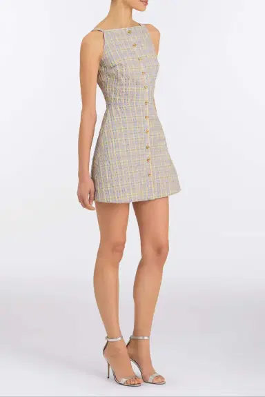 Markarian Skye Pastel Plaid Button Up Mini Dress | Thumbnail 3 Markarian Skye Pastel Plaid Button Up Mini Dress | Thumbnail 3