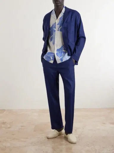 Frescobol Carioca Roberto Camp-Collar Printed Linen Shirt | Thumbnail 2 Frescobol Carioca Roberto Camp-Collar Printed Linen Shirt | Thumbnail 2