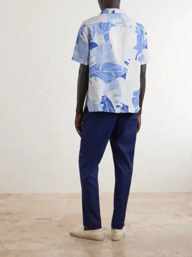 Frescobol Carioca Roberto Camp-Collar Printed Linen Shirt | Thumbnail 4 Frescobol Carioca Roberto Camp-Collar Printed Linen Shirt | Thumbnail 4