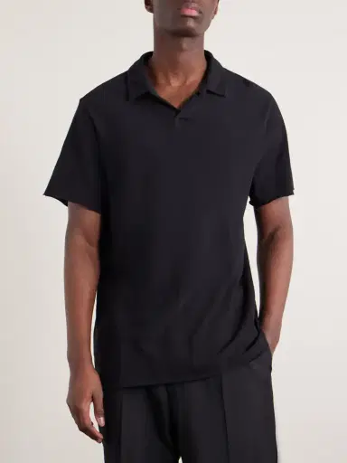 James Perse Open-Collar Cotton-Jersey Polo Shirt | Thumbnail 3 James Perse Open-Collar Cotton-Jersey Polo Shirt | Thumbnail 3