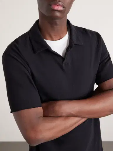 James Perse Open-Collar Cotton-Jersey Polo Shirt | Thumbnail 5 James Perse Open-Collar Cotton-Jersey Polo Shirt | Thumbnail 5