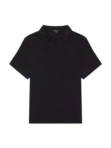 James Perse Open-Collar Cotton-Jersey Polo Shirt | Thumbnail 1 James Perse Open-Collar Cotton-Jersey Polo Shirt | Thumbnail 1