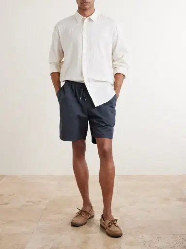 A Kind Of Guise Volta Straight-Leg Cotton and Linen-Blend Drawstring Shorts | Thumbnail 2 A Kind Of Guise Volta Straight-Leg Cotton and Linen-Blend Drawstring Shorts | Thumbnail 2