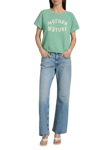 MOTHER Women's The Short-Sleeve Concert Sweatshirt - Mother Nature | Thumbnail 2 MOTHER Women's The Short-Sleeve Concert Sweatshirt - Mother Nature | Thumbnail 2