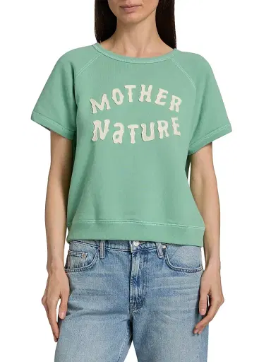 MOTHER Women's The Short-Sleeve Concert Sweatshirt - Mother Nature | Thumbnail 3 MOTHER Women's The Short-Sleeve Concert Sweatshirt - Mother Nature | Thumbnail 3