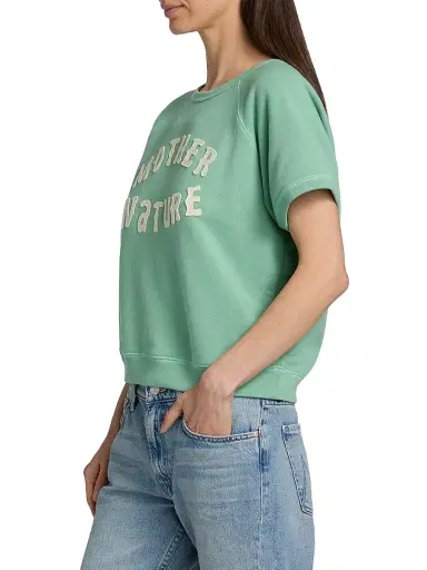 MOTHER Women's The Short-Sleeve Concert Sweatshirt - Mother Nature | Thumbnail 4 MOTHER Women's The Short-Sleeve Concert Sweatshirt - Mother Nature | Thumbnail 4