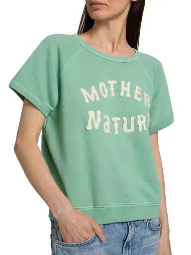 MOTHER Women's The Short-Sleeve Concert Sweatshirt - Mother Nature | Thumbnail 6 MOTHER Women's The Short-Sleeve Concert Sweatshirt - Mother Nature | Thumbnail 6