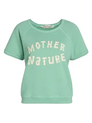 MOTHER Women's The Short-Sleeve Concert Sweatshirt - Mother Nature | Thumbnail 1 MOTHER Women's The Short-Sleeve Concert Sweatshirt - Mother Nature | Thumbnail 1